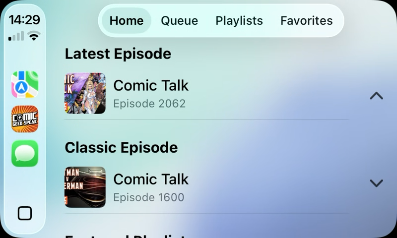 CGS episode playing in CarPlay